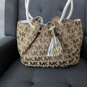 Michael Kors Brown Shoulder Bag with Iconic Logo